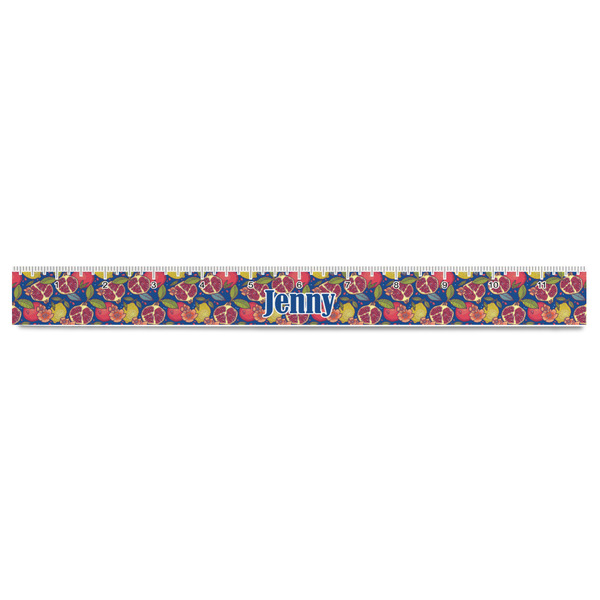 Pomegranates & Lemons Plastic Ruler - 12" - FRONT