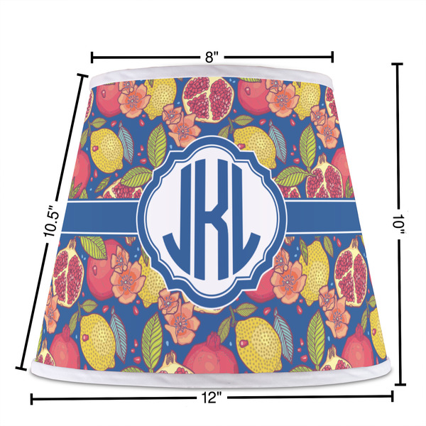 Pomegranates & Lemons Poly Film Empire Lampshade - Dimensions