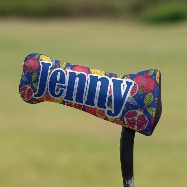 Pomegranates & Lemons Putter Cover - On Putter