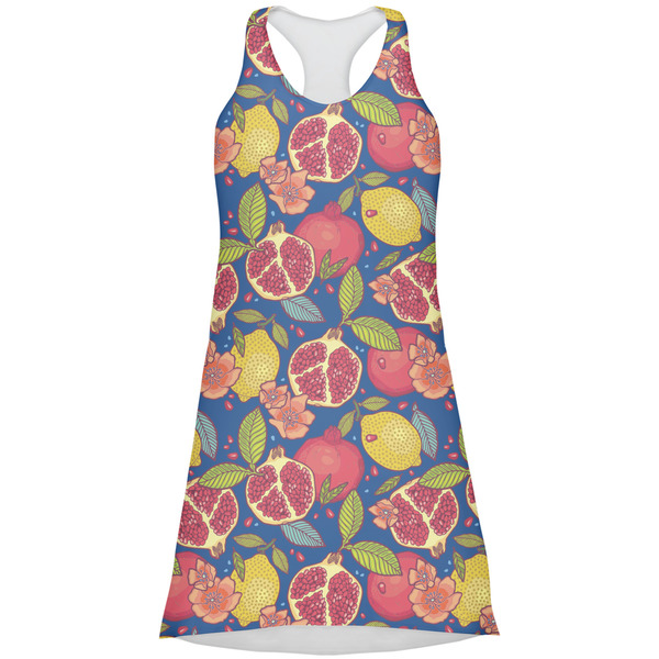 Custom Pomegranates & Lemons Racerback Dress - X Large