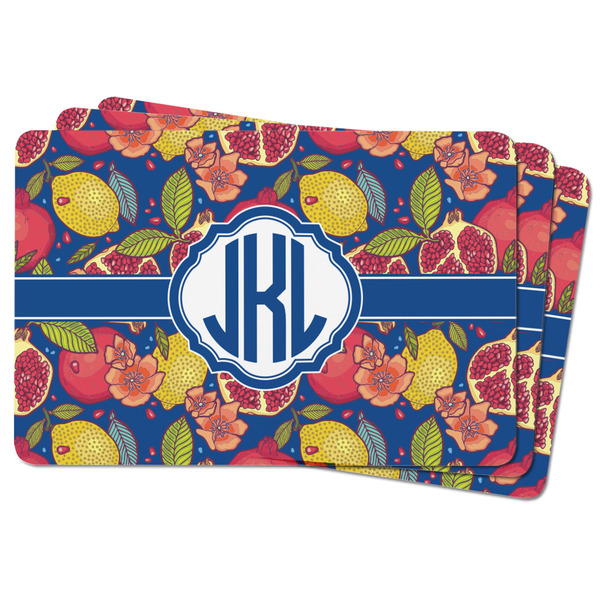 Pomegranates & Lemons Rectangular Fridge Magnet - THREE