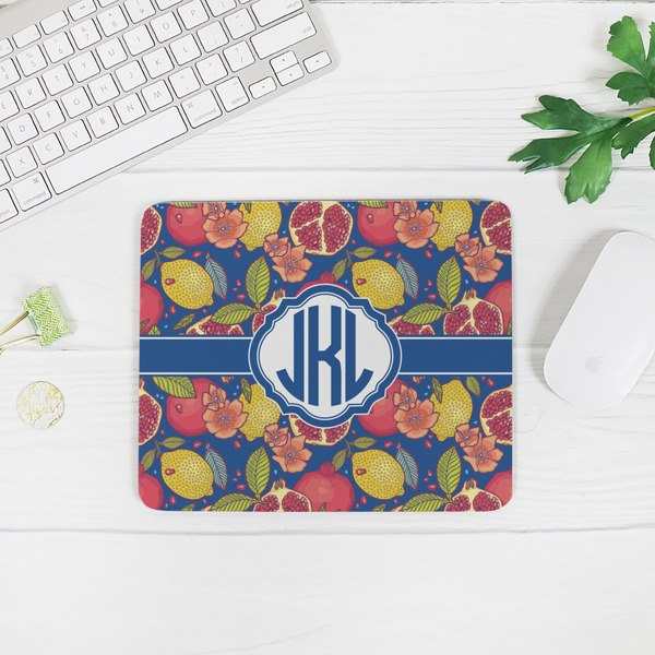 Pomegranates & Lemons Rectangular Mouse Pad - LIFESTYLE 2