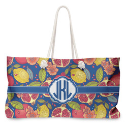 Pomegranates & Lemons Large Tote Bag with Rope Handles (Personalized)