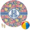 Pomegranates & Lemons Round Beach Towel (Personalized)
