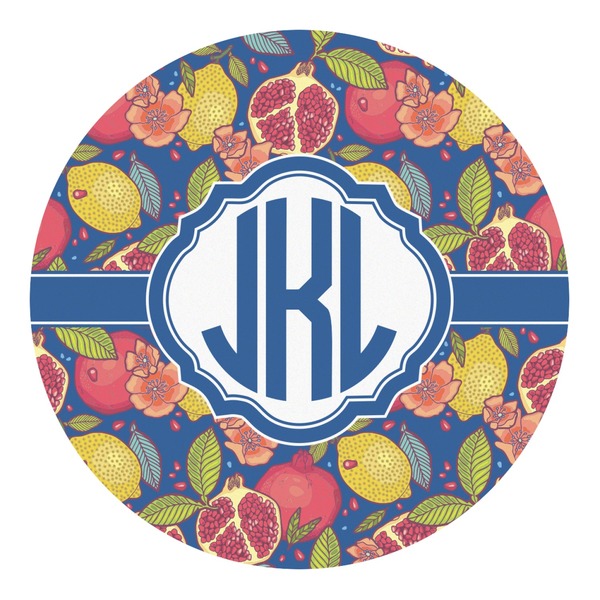 Custom Pomegranates & Lemons Round Decal - XLarge (Personalized)