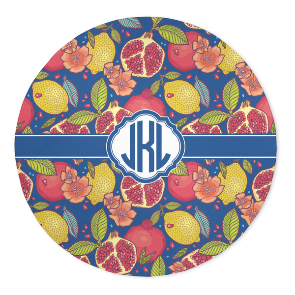 Custom Pomegranates & Lemons 5' Round Indoor Area Rug (Personalized)