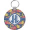 Pomegranates & Lemons Round Plastic Keychain (Personalized)
