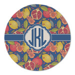 Pomegranates & Lemons Round Linen Placemat - Single Sided (Personalized)