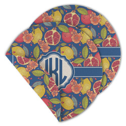 Pomegranates & Lemons Round Linen Placemat - Double Sided - Set of 4 (Personalized)