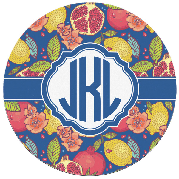 Pomegranates & Lemons Round Mousepad - APPROVAL