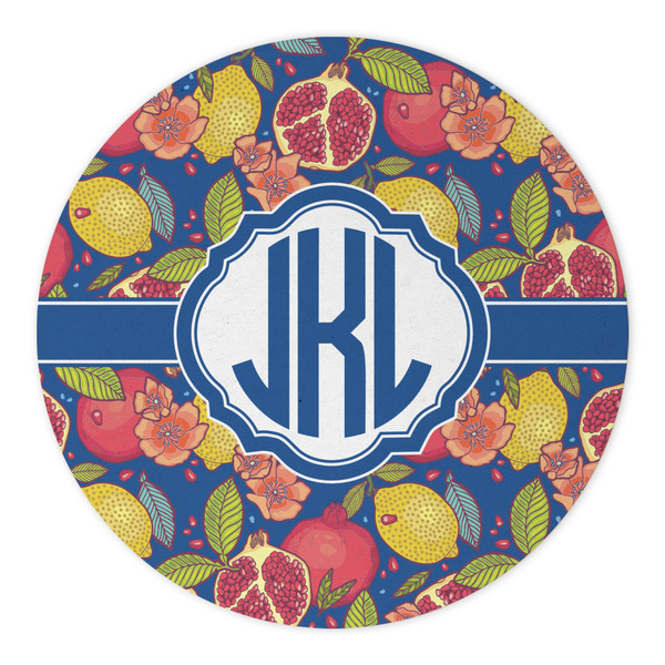 Pomegranates & Lemons Round Paper Coaster - Approval
