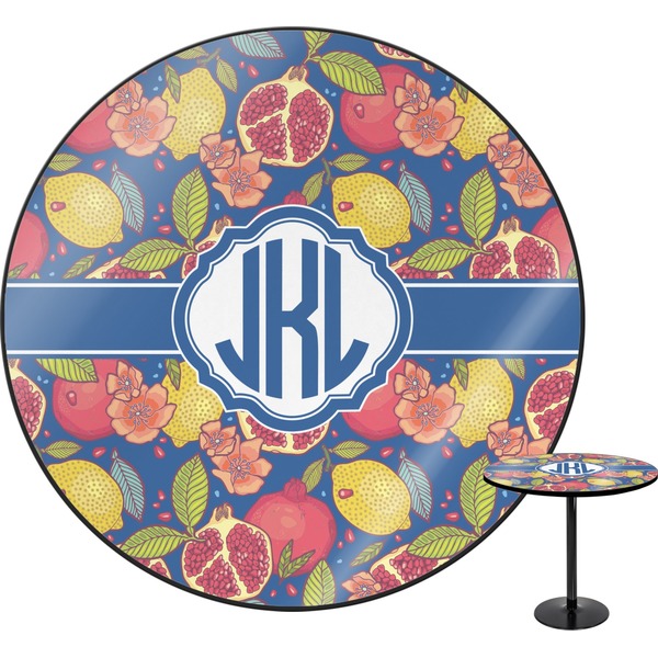 Custom Pomegranates & Lemons Round Table (Personalized)
