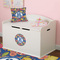 Pomegranates & Lemons Round Wall Decal on Toy Chest