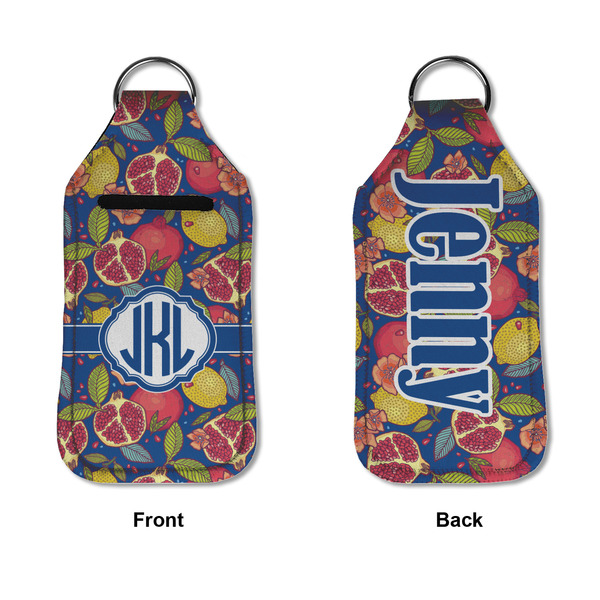 Pomegranates & Lemons Sanitizer Holder Keychain - Large APPROVAL (Flat)