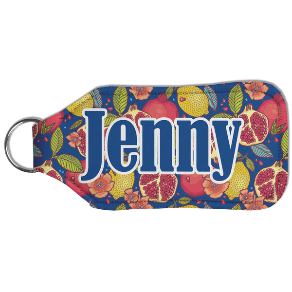 Pomegranates & Lemons Sanitizer Holder Keychain - Large (Back)