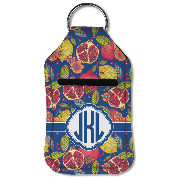 Pomegranates & Lemons Sanitizer Holder Keychain - Small (Front Flat)