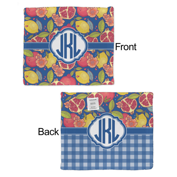 Pomegranates & Lemons Security Blanket - Front & Back View