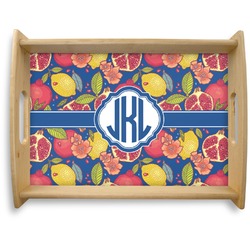 Pomegranates & Lemons Natural Wooden Tray - Large (Personalized)