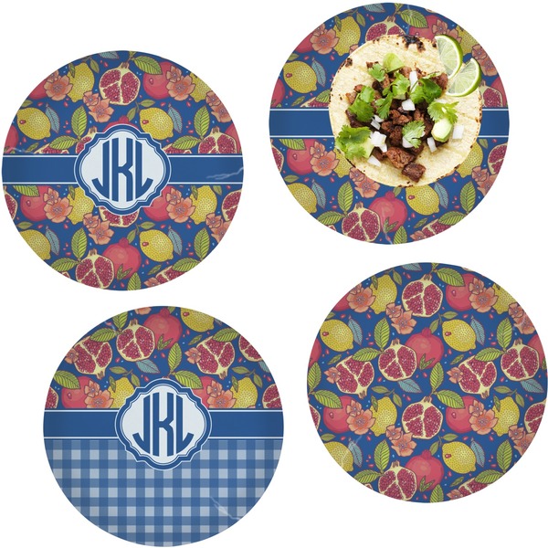 Pomegranates & Lemons Set of Lunch / Dinner Plates