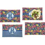 Pomegranates & Lemons Set of 4 Glass Rectangular Lunch / Dinner Plate (Personalized)