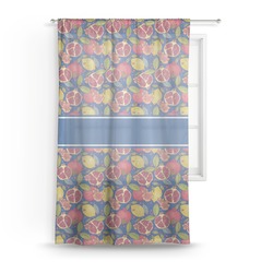 Pomegranates & Lemons Sheer Curtain (Personalized)