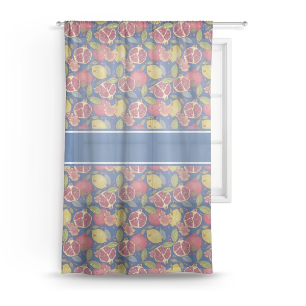 Custom Pomegranates & Lemons Sheer Curtain