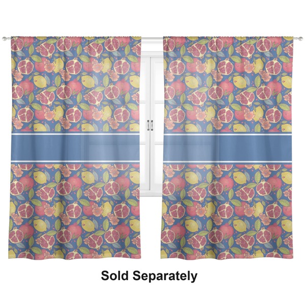 Pomegranates & Lemons Sheer Curtains