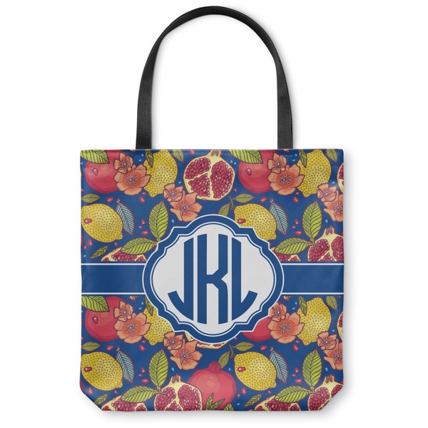 Custom Pomegranates & Lemons Canvas Tote Bag (Personalized)