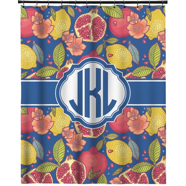 Custom Pomegranates & Lemons Extra Long Shower Curtain - 70"x84" (Personalized)