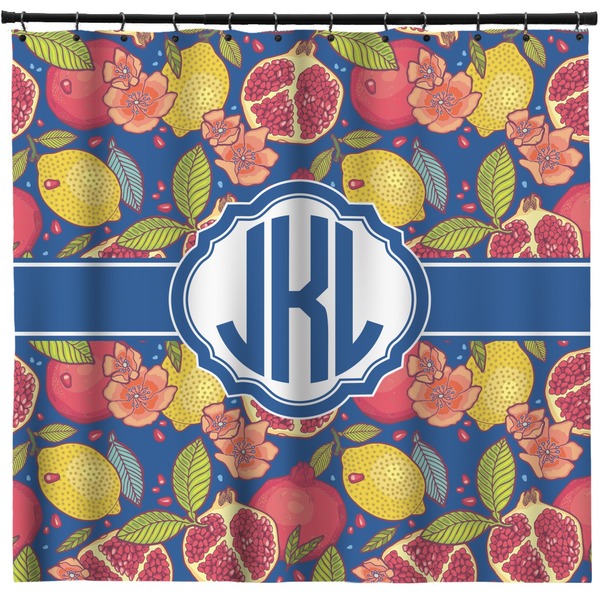 Custom Pomegranates & Lemons Shower Curtain - 71" x 74" (Personalized)