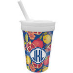 Pomegranates & Lemons Sippy Cup with Straw (Personalized)
