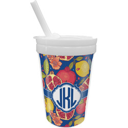 Pomegranates & Lemons Sippy Cup with Straw (Personalized)