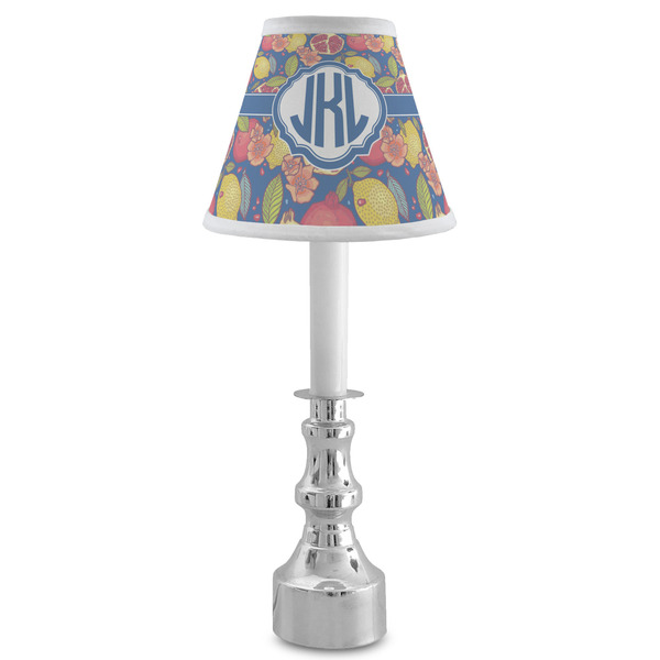 Pomegranates & Lemons Small Chandelier Lamp - LIFESTYLE (on candle stick)