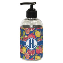 Pomegranates & Lemons Plastic Soap / Lotion Dispenser (8 oz - Small - Black) (Personalized)