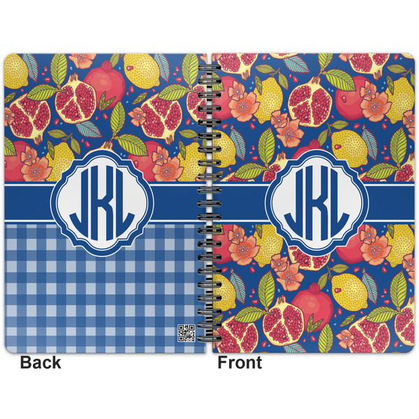 Pomegranates & Lemons Spiral Journal 7 x 10 - Apvl