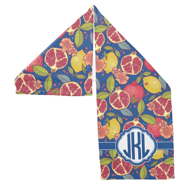 Pomegranates & Lemons Sports Towel Folded - Both Sides Showing
