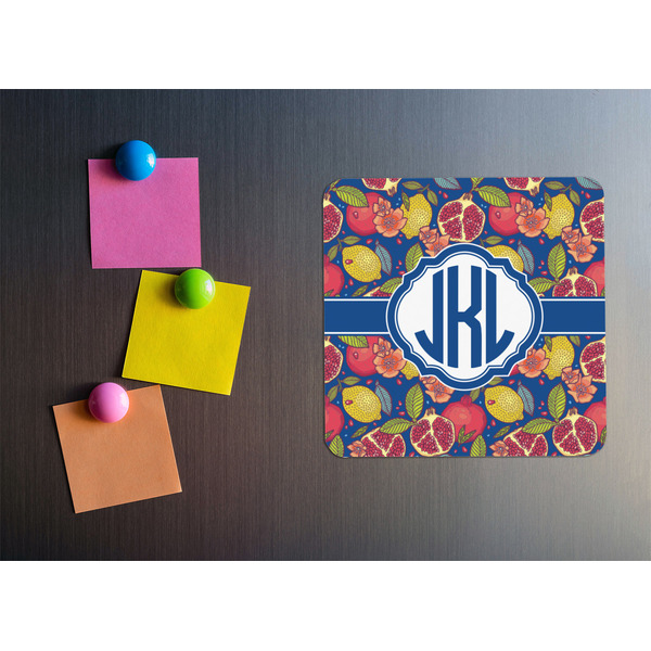 Pomegranates & Lemons Square Fridge Magnet - LIFESTYLE
