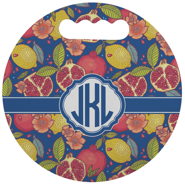 Custom Pomegranates & Lemons Stadium Cushion (Round) (Personalized)