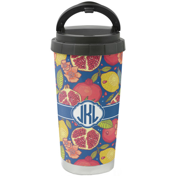 Custom Pomegranates & Lemons Stainless Steel Coffee Tumbler (Personalized)