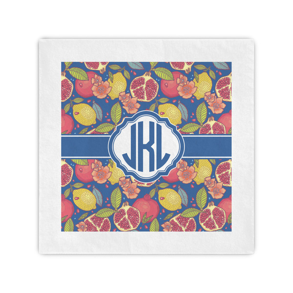 Custom Pomegranates & Lemons Cocktail Napkins (Personalized)