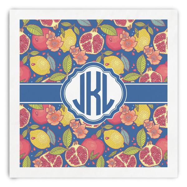 Custom Pomegranates & Lemons Paper Dinner Napkins (Personalized)