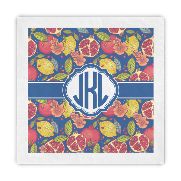 Custom Pomegranates & Lemons Decorative Paper Napkins (Personalized)