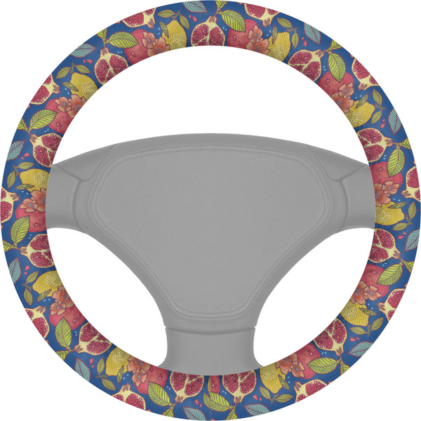 Custom Pomegranates & Lemons Steering Wheel Cover