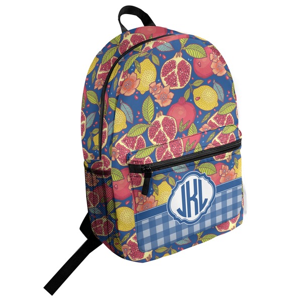 Custom Pomegranates & Lemons Student Backpack (Personalized)