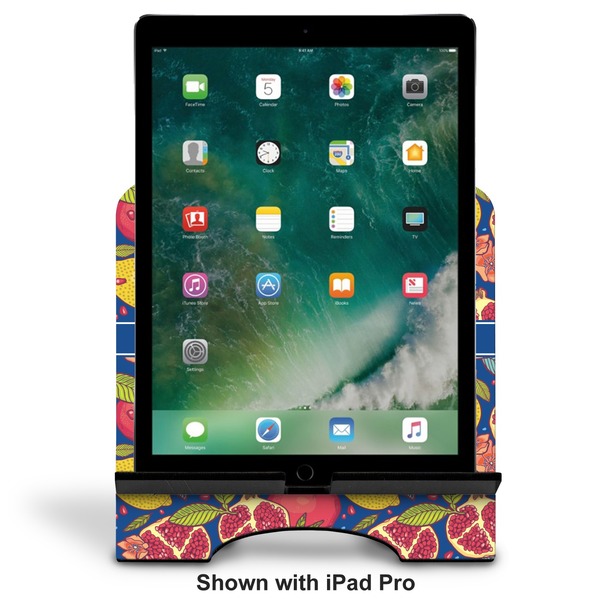 Pomegranates & Lemons Stylized Tablet Stand - Front with ipad