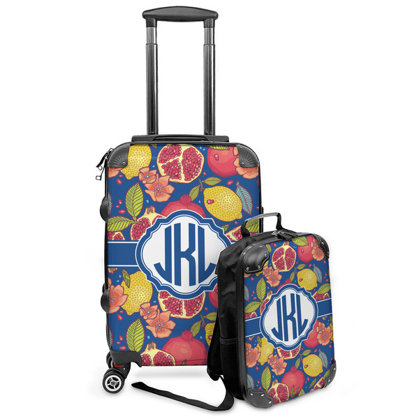 Custom Pomegranates & Lemons Kids 2-Piece Luggage Set - Suitcase & Backpack (Personalized)