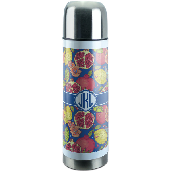 Custom Pomegranates & Lemons Stainless Steel Thermos (Personalized)