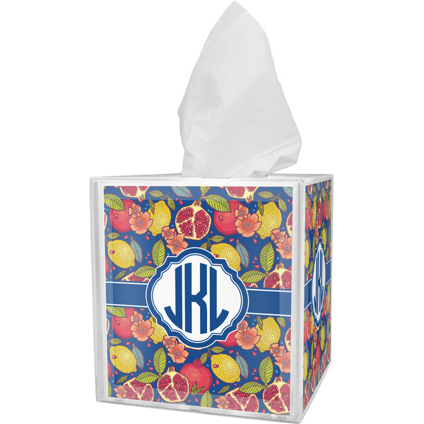 Custom Pomegranates & Lemons Tissue Box Cover (Personalized)