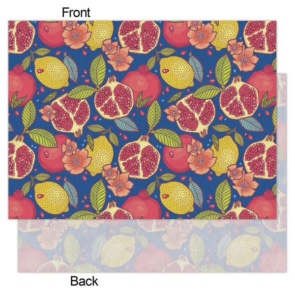 Pomegranates & Lemons Tissue Paper - Heavyweight - Large - Front & Back