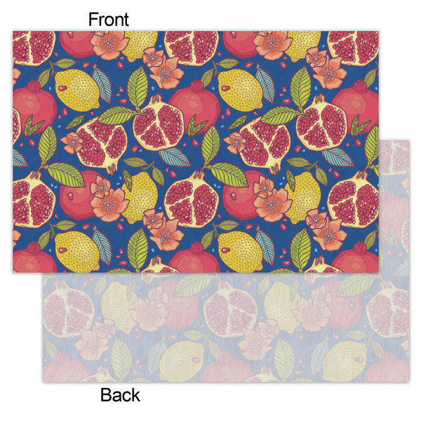 Pomegranates & Lemons Tissue Paper - Heavyweight - Small - Front & Back